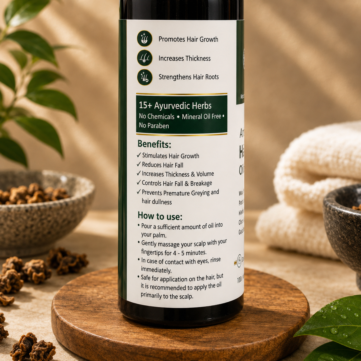 Ancient Hair Growth Oil – 15+ Ayurvedic Herbs