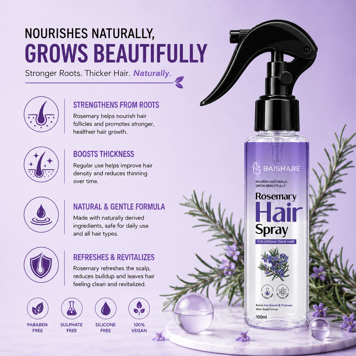 Rosemerry Hair Spray – For Hair Growth