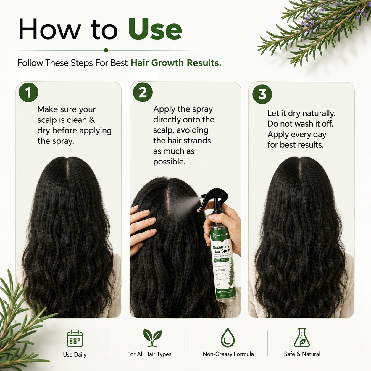 Rosemerry Hair Spray – For Hair Growth